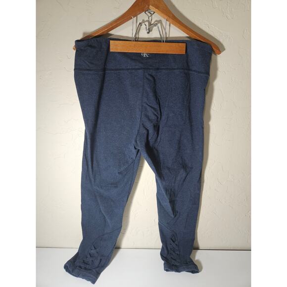 Calvin Kleins Womens High waist Leggings Ankle Lattice Indigo Heather Size XXL - Picture 2 of 6